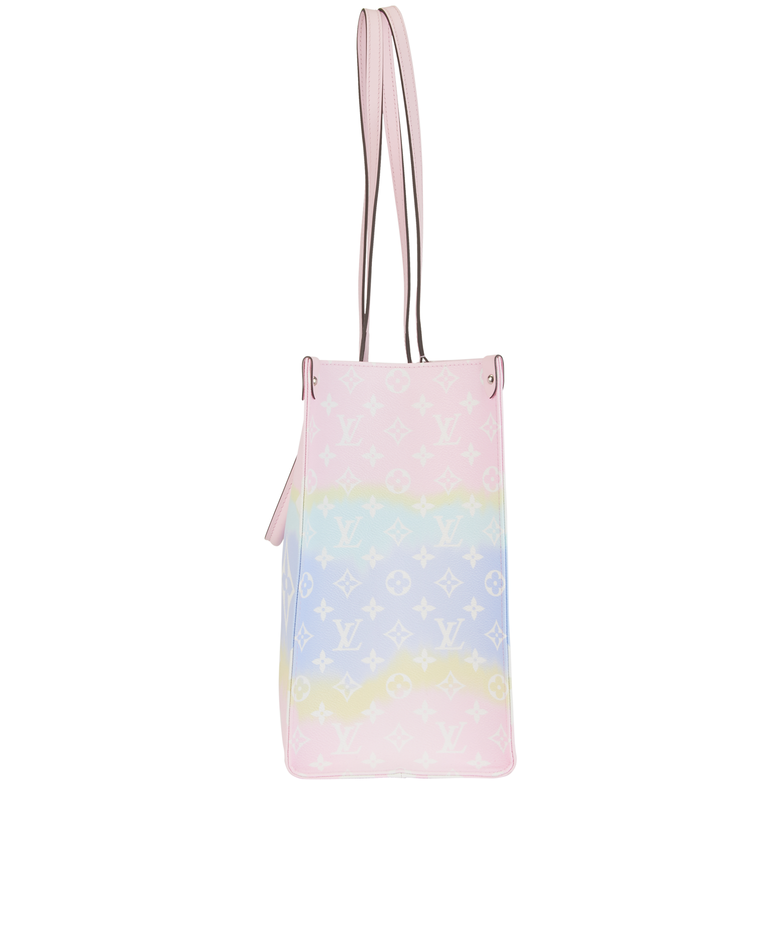 OnTheGo Mykonos GM, &pound;2,200, Handbags, Blue/Pink, Canvas, Side view